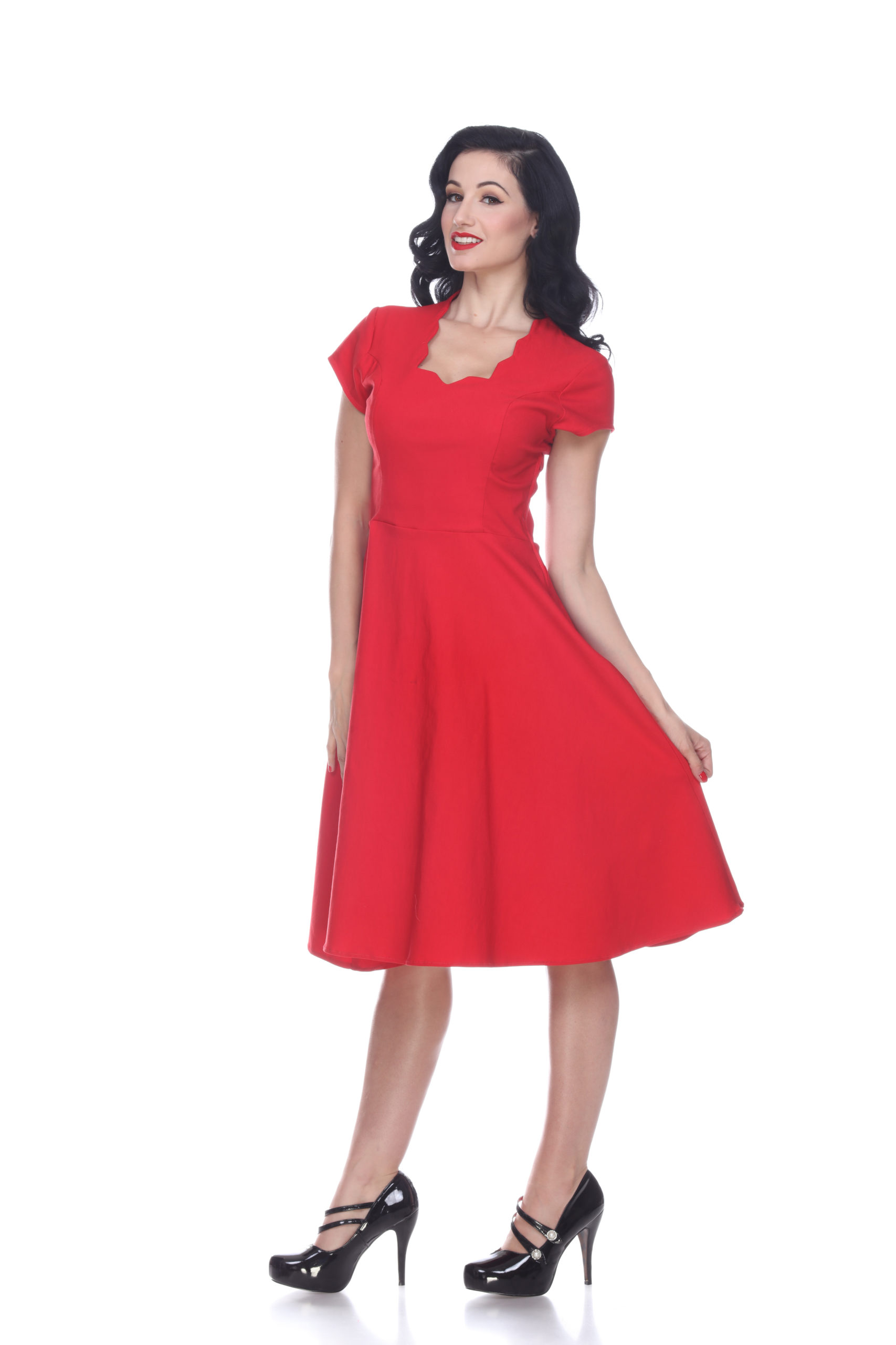 Glenda Dress (Red) by Bettie Page | Bettie Page