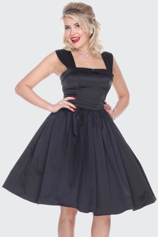 Patricia Dress (Black) by Bettie Page | Bettie Page