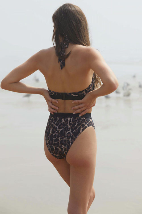 Jayne Leopard Plunge Bikini