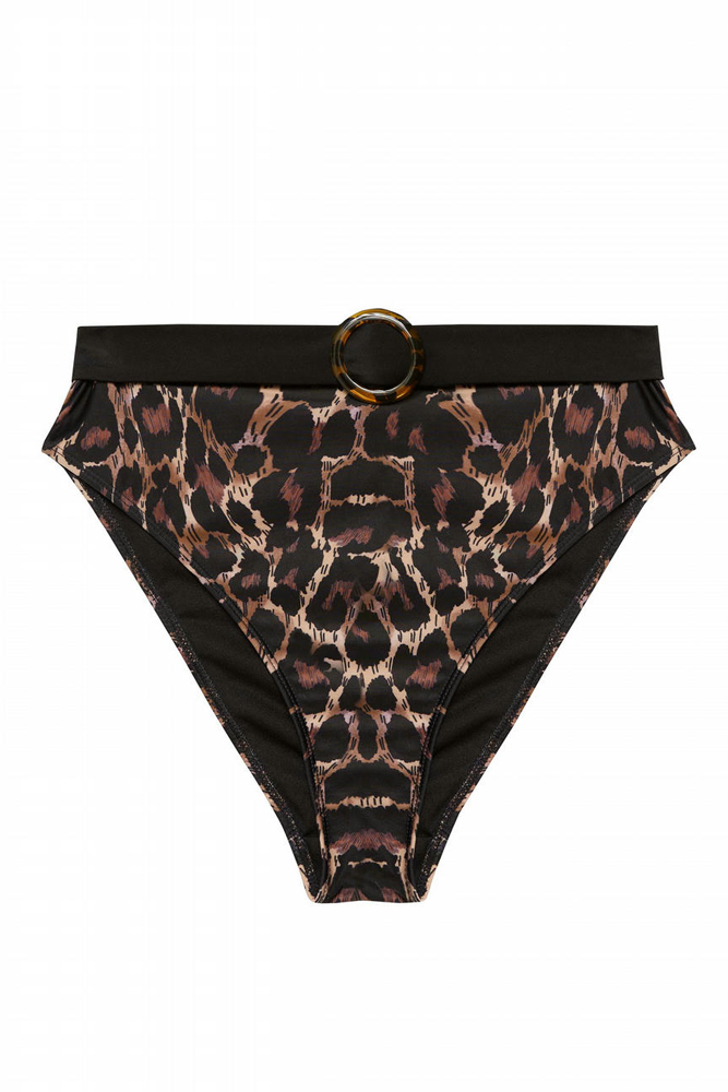 Jayne Leopard Plunge Bikini | Bettie Page